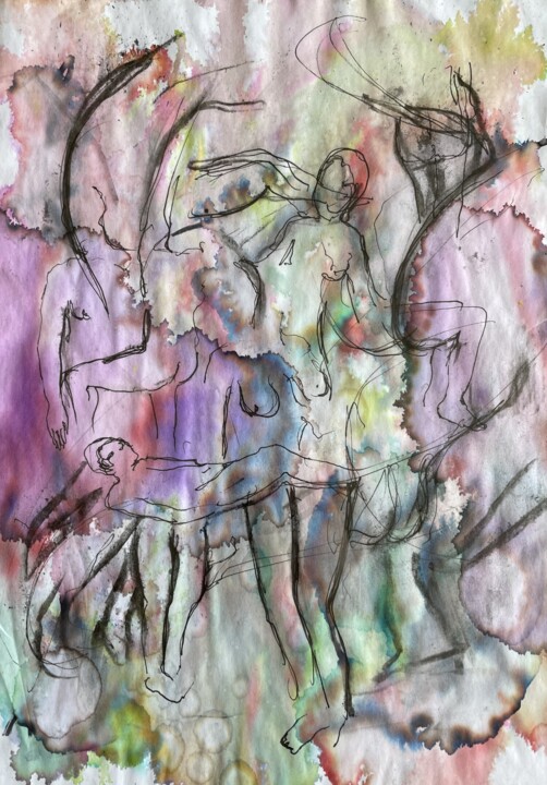 图画 标题为“Untitled 5” 由Gela Mikava, 原创艺术品, 标记