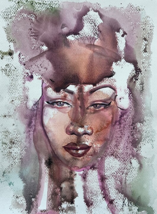 A woman’s warm look 绘画, 15x11 in