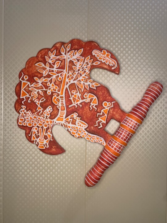 Sculpture titled "Roots of Rhythm" by Mogi Mamta, Original Artwork, Paper maché