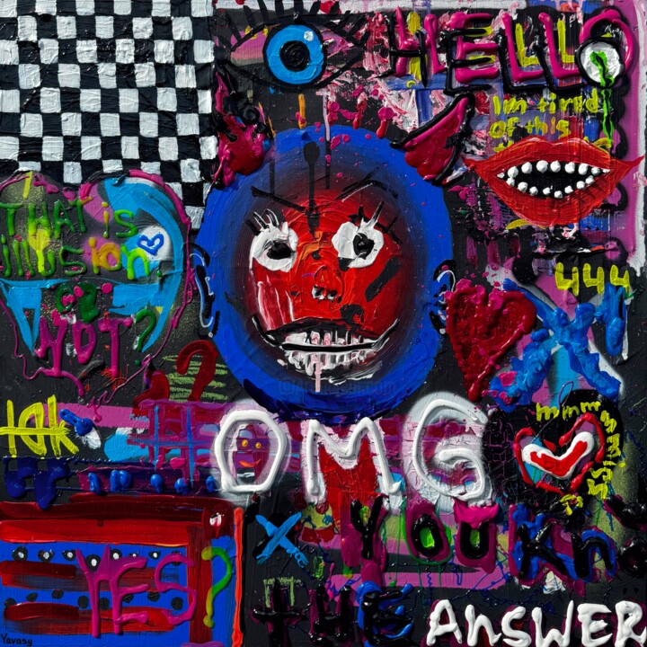 My creepy little devil 绘画, 23.6x23.6 in