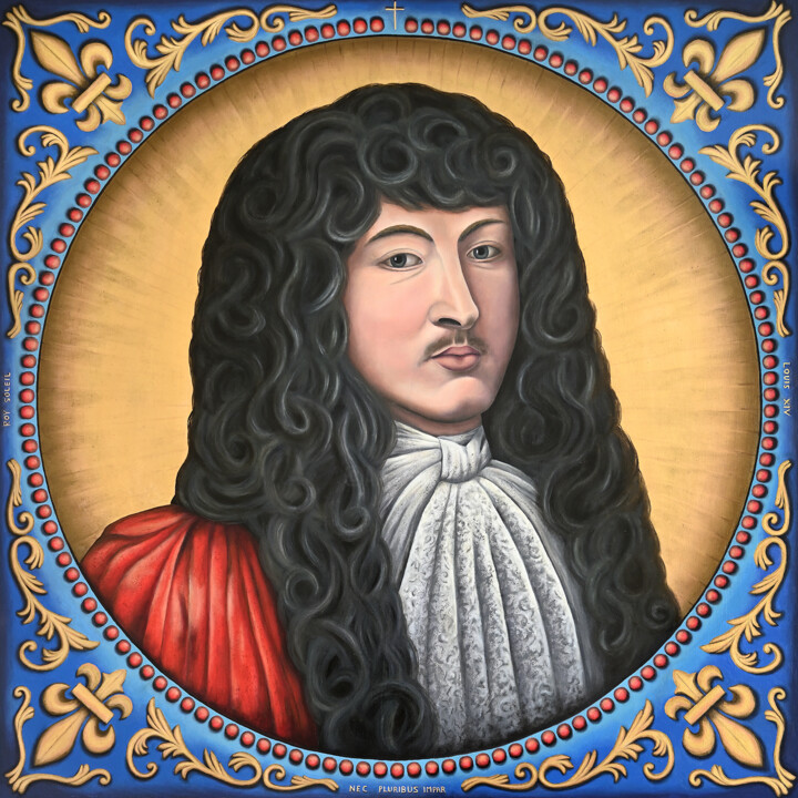 绘画 标题为“Louis XIV” 由Bettina Dupont, 原创艺术品, 油 安装在artwork_cat.上