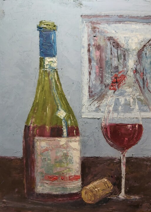ИСКУШЕНИЕ В КРАСНОМ 绘画, 12.2x8.3 in