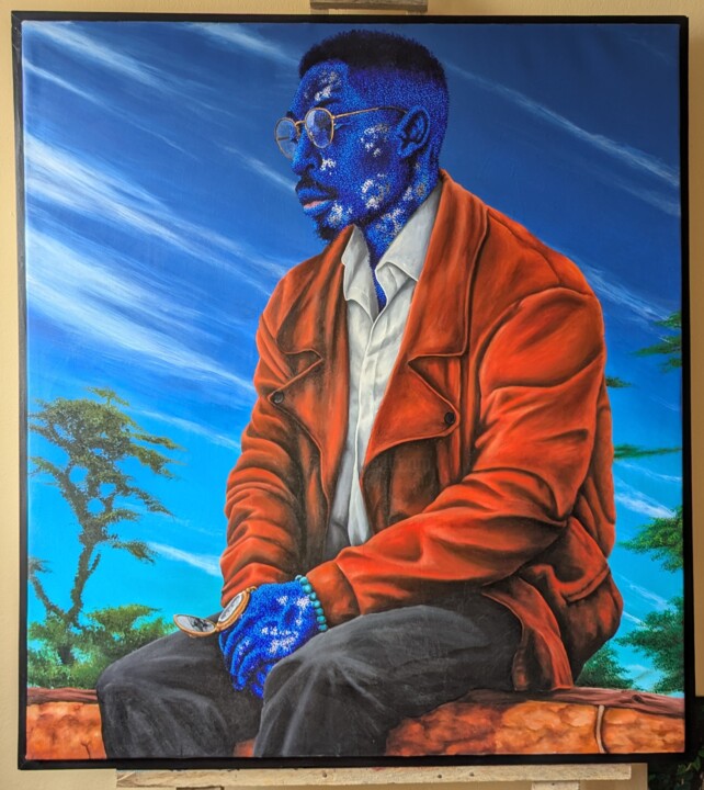 Painting titled "Les racines de l'ab…" by Valentin Cyrille Evegue, Original Artwork, Acrylic