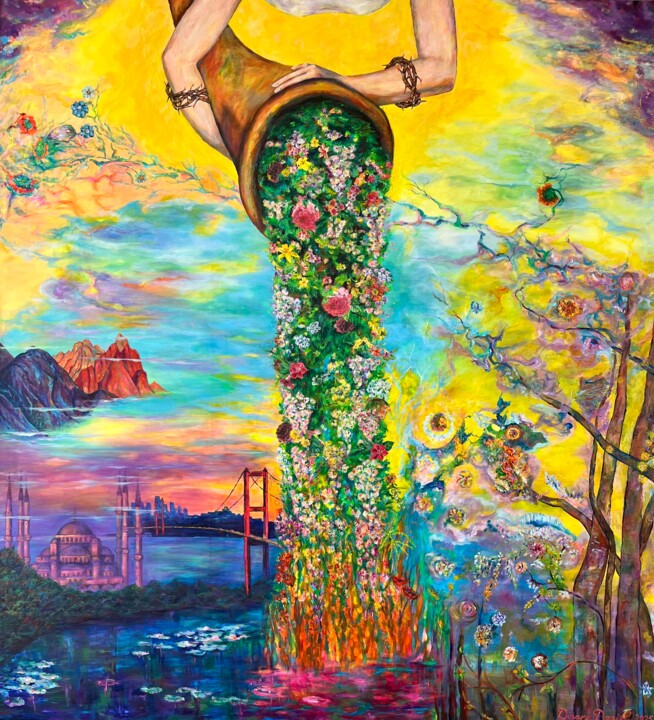 绘画,  82.7x78.7 in 