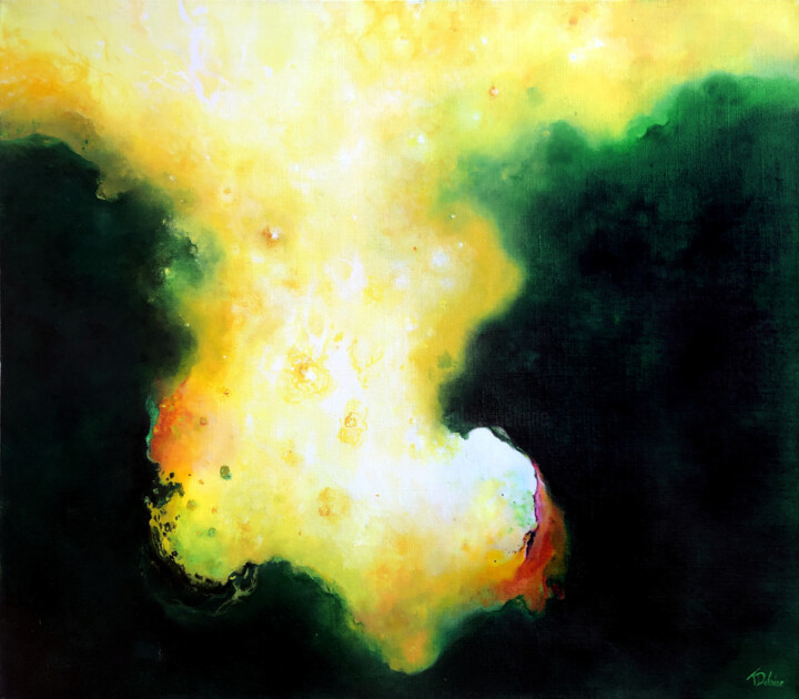 Painting titled "Le berceau d'une id…" by Théophile Delaine, Original Artwork, Oil