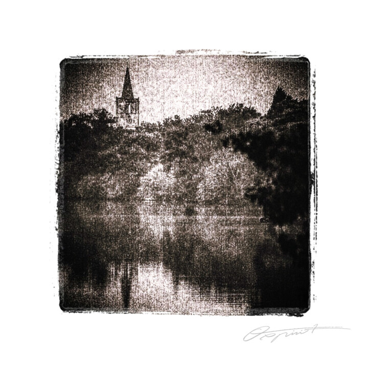 Fotografía titulada "Reflet céleste" por Gilles Deschamps (OXPIRIT), Obra de arte original, Fotografía digital Montado en ar…