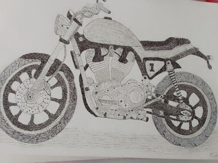 Motorcycle 图画, 11.4x16.5 in