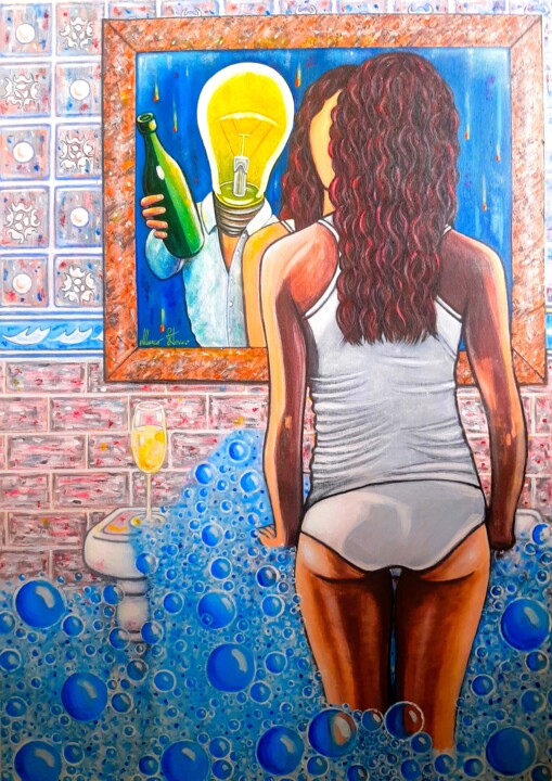 CONSCIOUS LIGHT 绘画, 39.4x27.6 in