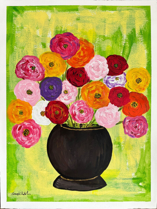 Flowers 绘画, 30.3x22.1 in