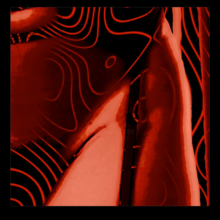 RED NUDE 3 数字艺术, 19.7x19.7 in