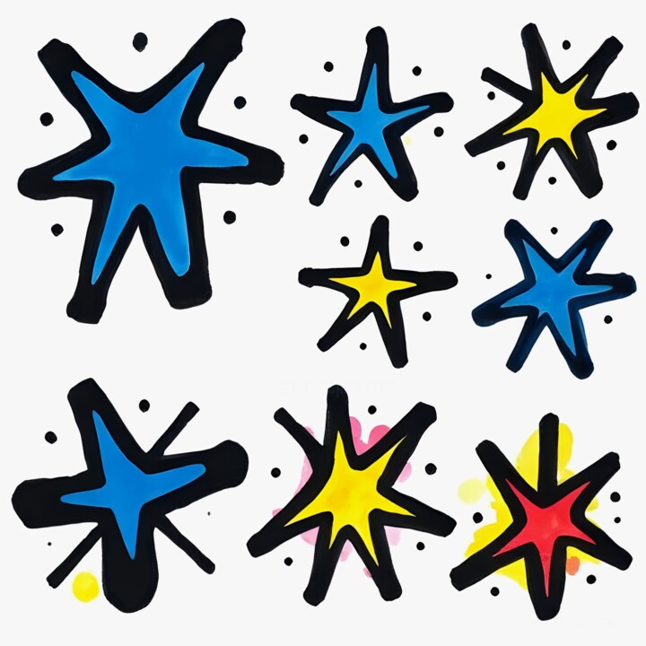 Star Pop! Printmaking, 39.4x39.4 in