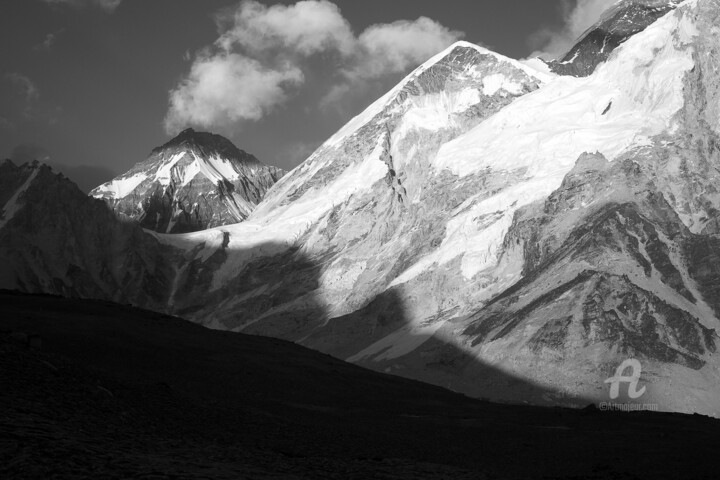Photography titled "Mountains at sunset…" by Scott Gregory Banner, Original Artwork, Digital Collage
