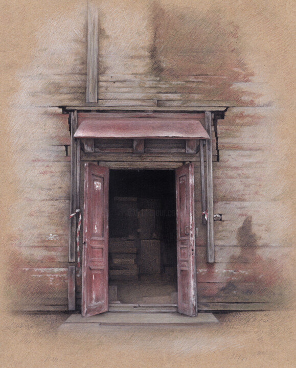 The Border of Silence Рисунок, 13,8x11,4 in