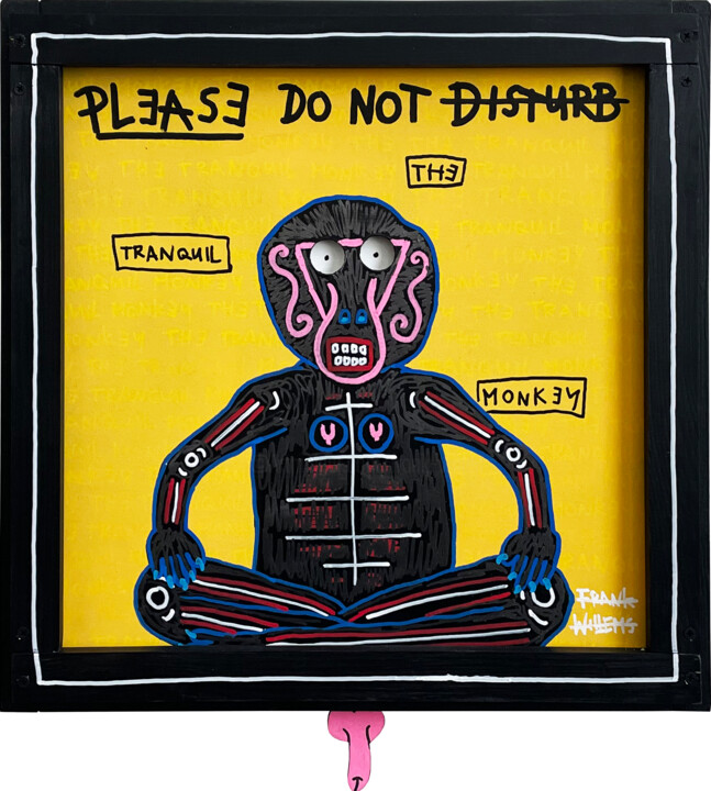 TRANQUIL MONKEY #5 绘画, 22.1x19.7 in