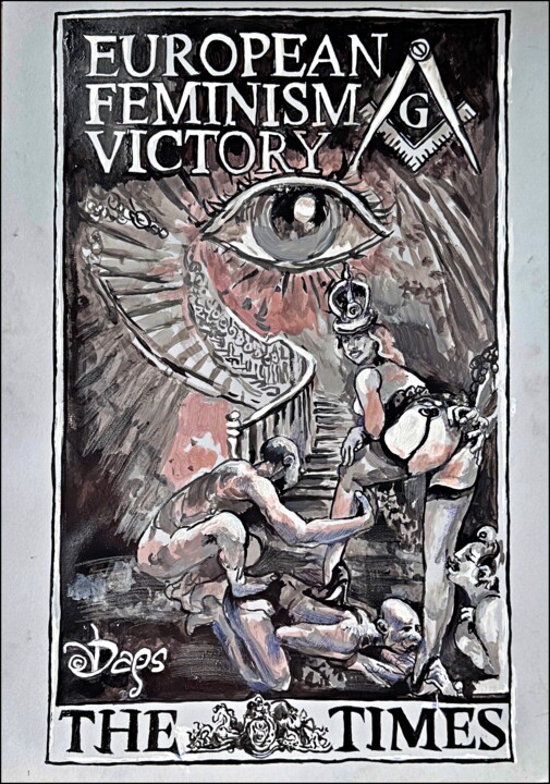 「Coalition of the Pr…」というタイトルの絵画 Dags Vidulejsによって, オリジナルのアートワーク, アクリル