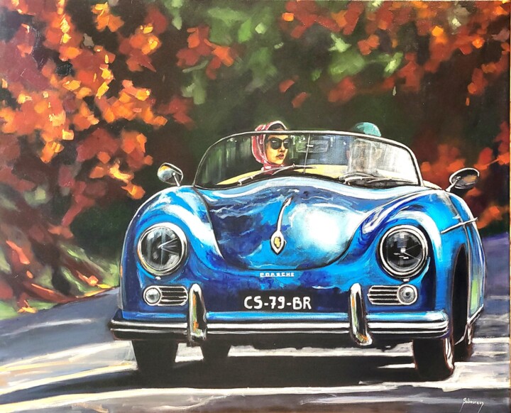 Painting titled ""Carpe Diem"" by Corinne Saboureux, Original Artwork, Oil Mounted on Wood Stretcher frame