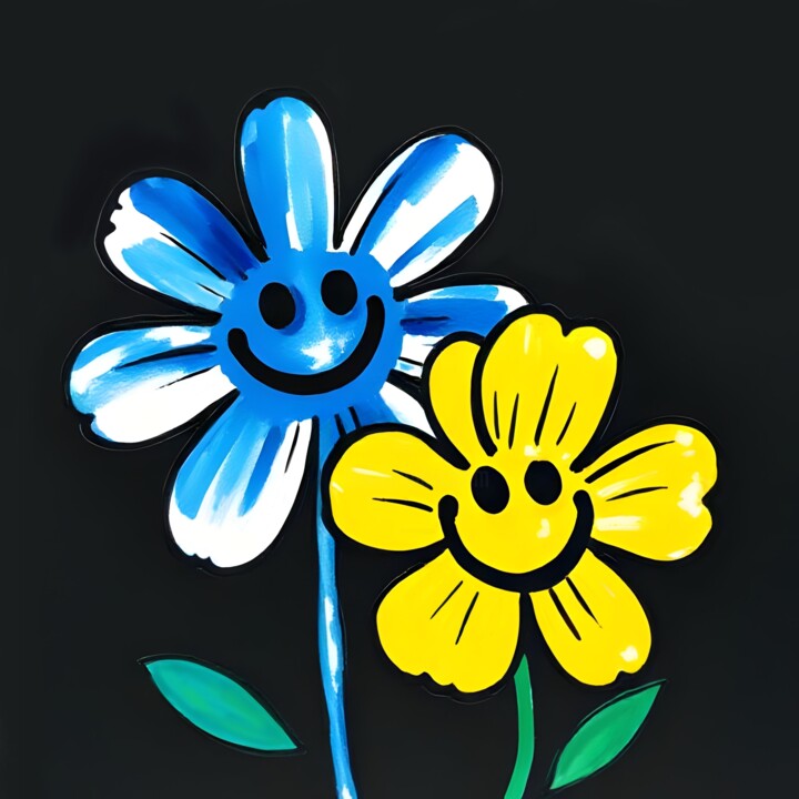Bluebell and Buttercup 印花与版画, 39.4x39.4 in
