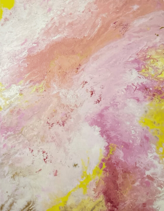 Картина под названием "Harmony in Pink" - Bagya Art Gallery, Подлинное произведение искусства, Акрил