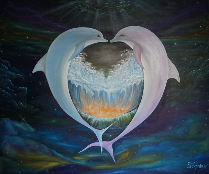 “Birth of love" 绘画, 39.4x47.2 in