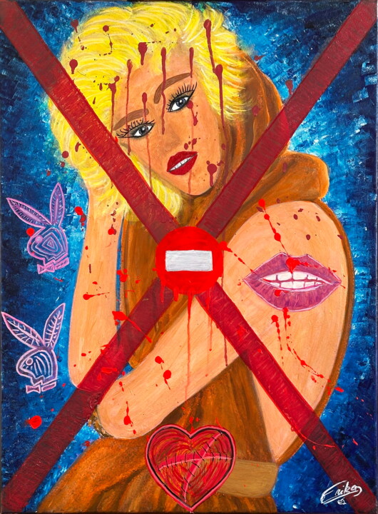 Brigitte Lahaie Censurée Tablo, 31,5x23,6 in
