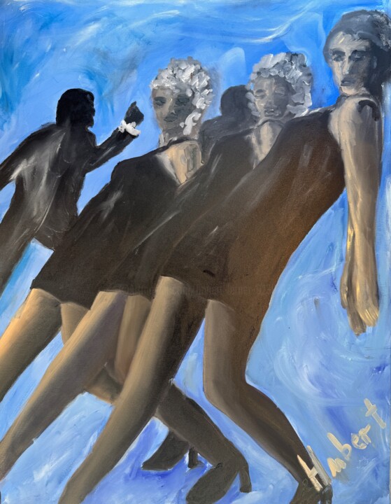 MoJo Cha Cha 绘画, 35.4x27.6 in