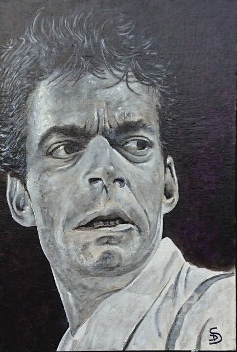Jeune Homme Inquiet. 绘画, 13.8x9.5 in