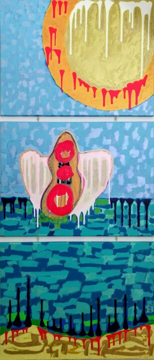 La chute d'Icare 绘画, 70.9x31.9 in