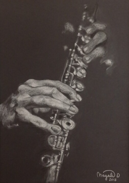 La traversière Рисунок, 11,1x8,3 in