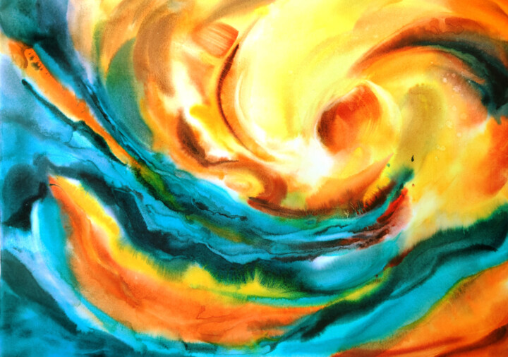 Orange Tango Pittura, 19,7x27,6 in