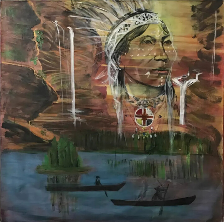 WISCONSIN Картина, 47,2x47,2 in