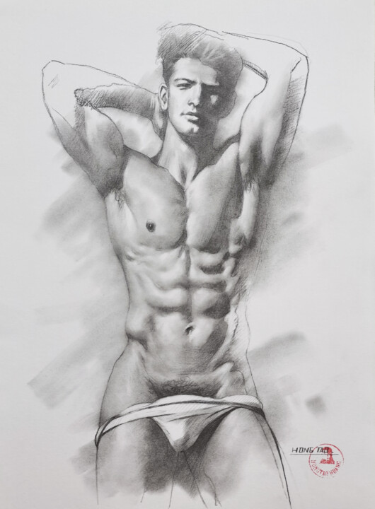 Male model 29 Рисунок, 10,6x7,5 in