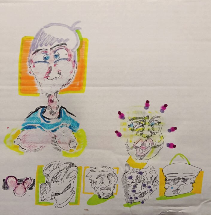 "Untitled triptich (…" başlıklı Tablo Adrian Dordelly tarafından, Orijinal sanat, Akrilik