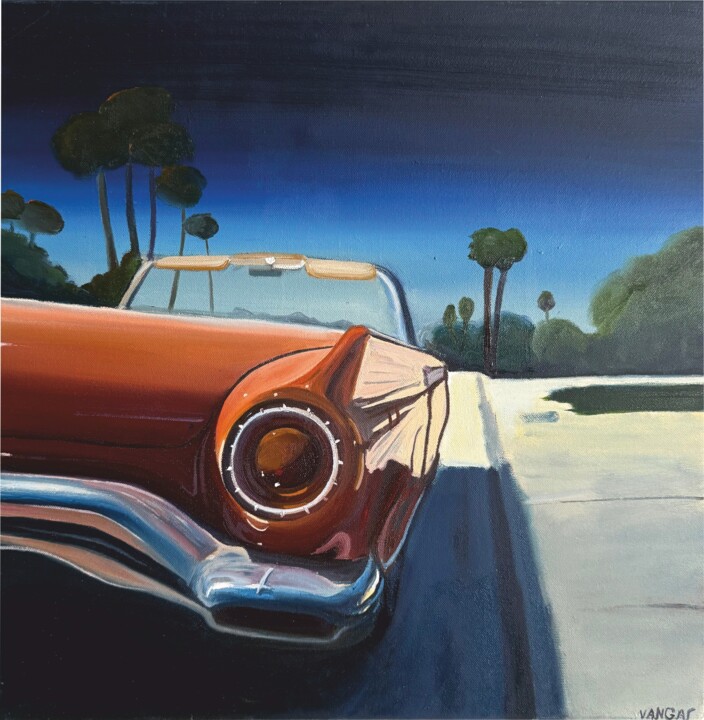 "Morning in Florida" 绘画, 19.7x19.7 in
