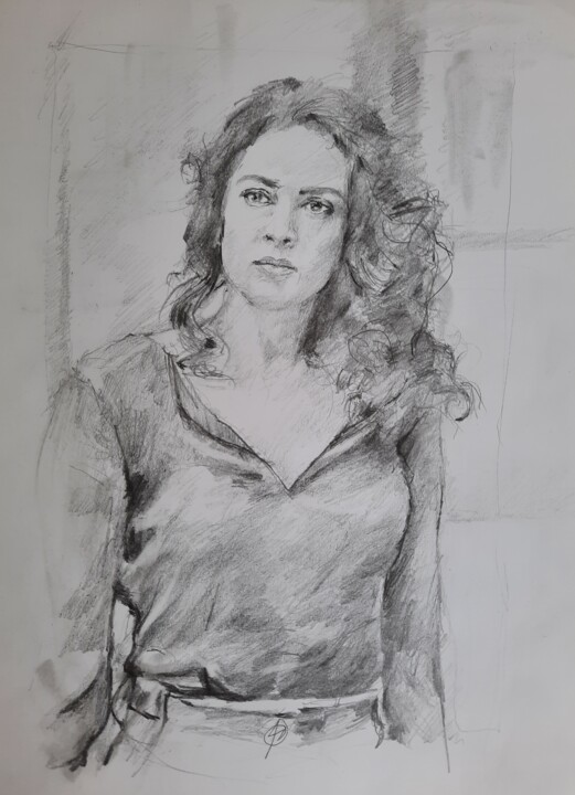 Dessin intitulée "Philisteia" par Jenő Dienes, Œuvre d'art originale, Graphite