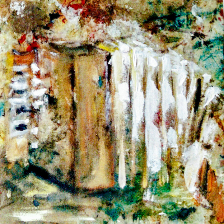 Accordion Series Composition IX 绘画, 19.7x19.7 in