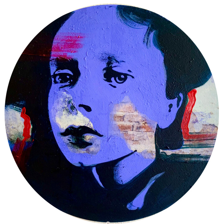 Schilderij getiteld "Serie Graffiti 2" door Alexandra Efimova, Origineel Kunstwerk, Acryl Gemonteerd op Karton