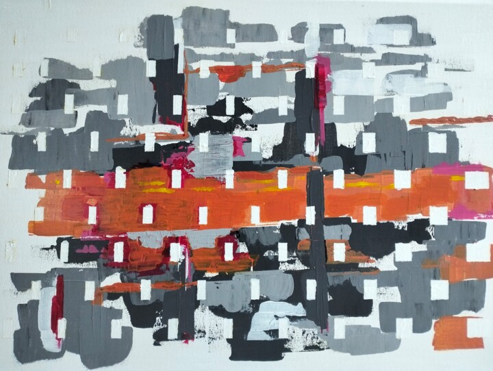 Fenêtres sur la ville 绘画, 19.7x27.6 in