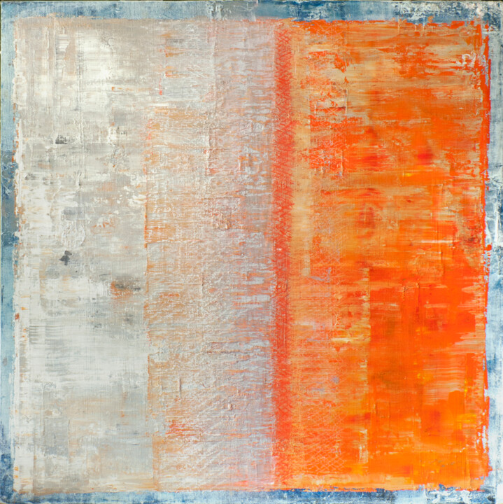 Painting titled "Untitled 080" by Oto Macek, Original Artwork, Oil Mounted on Wood Stretcher frame