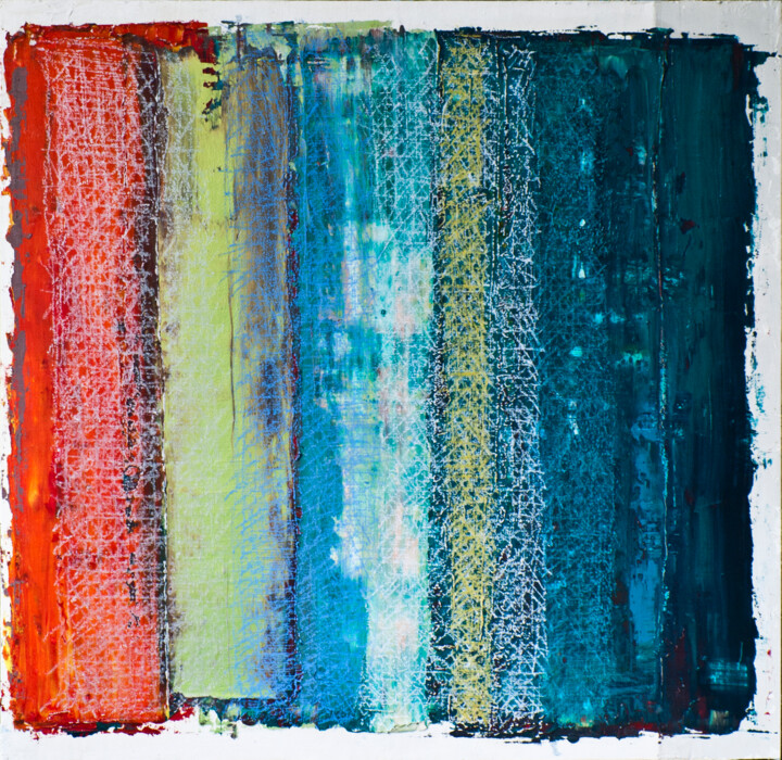 Painting titled "Untitled 091" by Oto Macek, Original Artwork, Oil Mounted on Wood Stretcher frame
