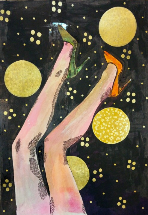Мы разные, но пара) 绘画, 16.5x12 in