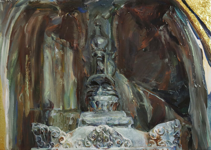 Stupa of Return Painting, 19.7x27.6 in