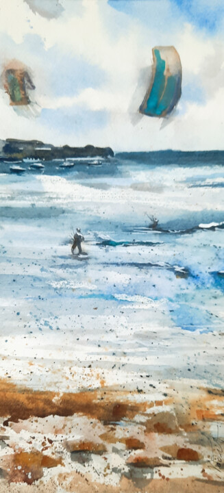 绘画,  14.2x6.7 in 