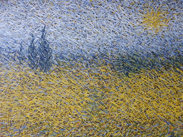 Wheat field with Cypress (DIV 024) Pittura, 30x40 in