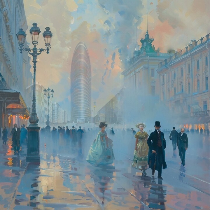 Shadow of the future 绘画, 23.6x23.6 in