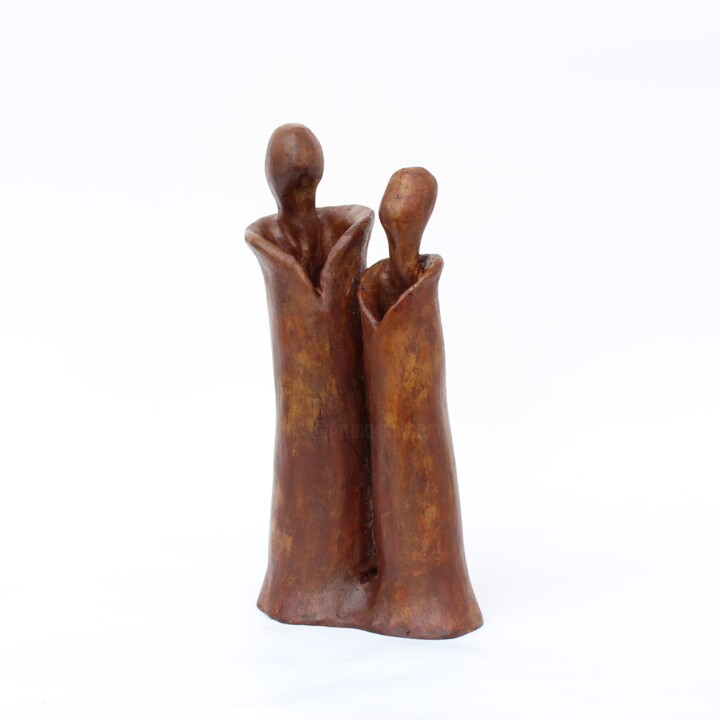 Скульптура под названием "Couple (n° 360)" - Didier Fournier, Подлинное произведение искусства, Бронза