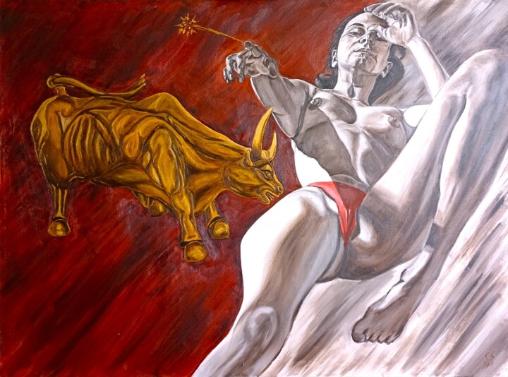 "Укрощение" Картина, 29,1x39,4 in