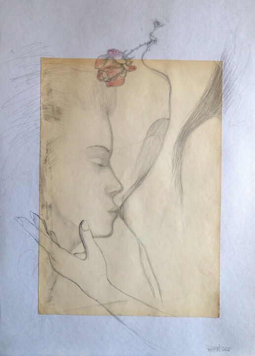 Fantasy with Flowers 263 Pittura, 23,2x16,5 in