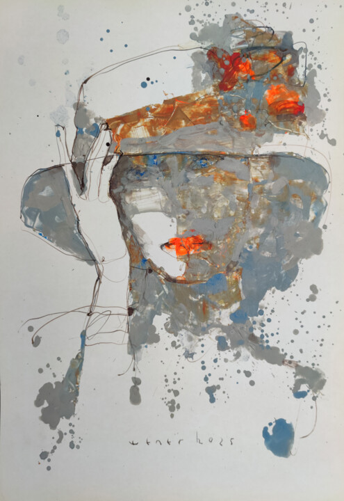Ζωγραφική με τίτλο "Butterfly 2" από Viktor Sheleg, Αυθεντικά έργα τέχνης, Ακρυλικό