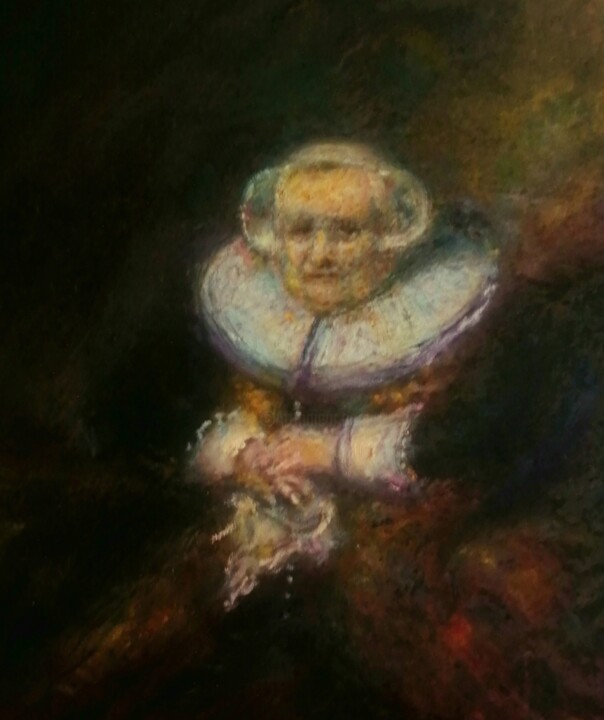绘画 标题为“Portrait d'une Prop…” 由Amazeigh Bouzékri, 原创艺术品, 油 安装在木板上