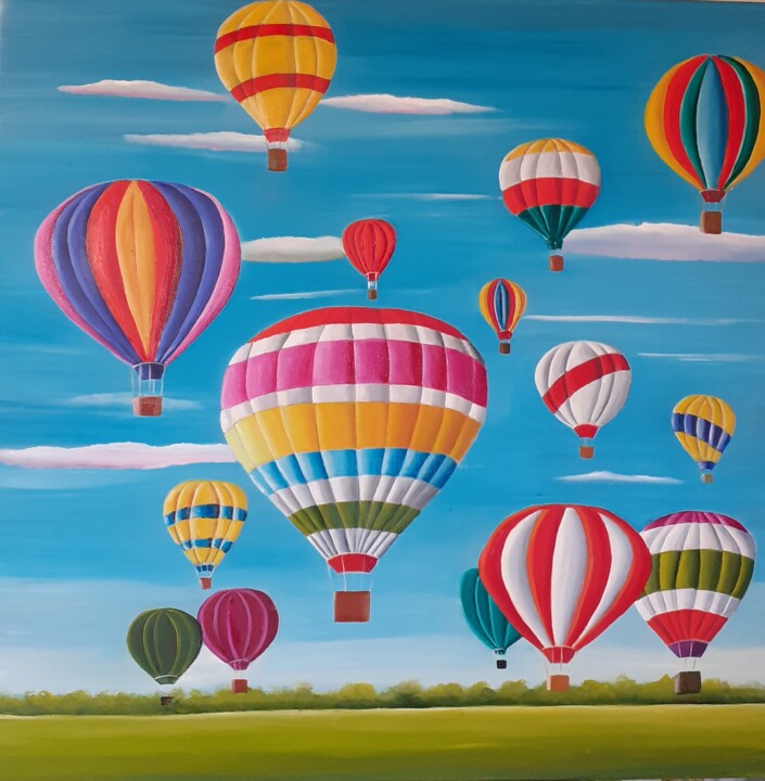 Painting titled "Un viaggio nella fa…" by Monica Zambon, Original Artwork, Oil